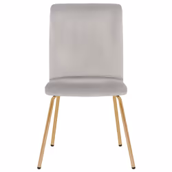 Set of 2 Dining Chairs RUBIO Velvet Grey