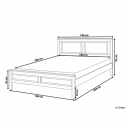 Bed Pine Wood OLIVET 180 x 200 cm (EU Super King) White
