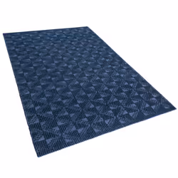Wool Area Rug 140 x 200 cm Navy Blue SAVRAN