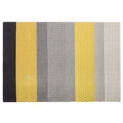 Wool Area Rug 140 x 200 cm Yellow and Grey AKKAYA