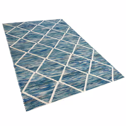 Wool Rug 140 x 200 cm Blue BELENLI