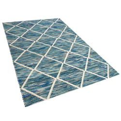 Wool Rug 140 x 200 cm Blue BELENLI