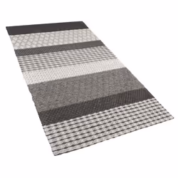Wool Area Rug 80 x 150 cm Grey ZEYNE