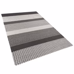 Wool Area Rug 140 x 200 cm Grey ZEYNE