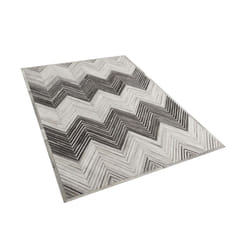 Leather Rug 140 x 200 cm Grey AYTEPE