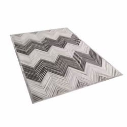 Leather Rug 160 x 230 cm Grey AYTEPE