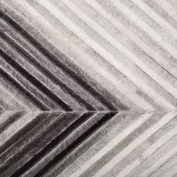 Leather Rug 160 x 230 cm Grey AYTEPE