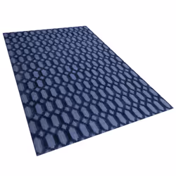 Viscose Rug 140 x 200 cm Navy Blue CIZRE