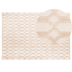 Viscose Rug 140 x 200 cm Beige CIZRE