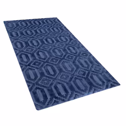 Viscose Rug 80 x 150 cm Navy Blue ADATEPE