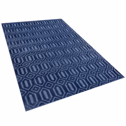 Viscose Rug 140 x 200 cm Navy Blue ADATEPE