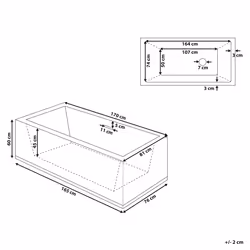 Freestanding Bathtub RIOS 1700 x 800 mm Black