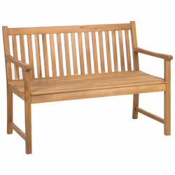 Garden Bench VIVARA 120 cm Certified Acacia Wood Light Brown