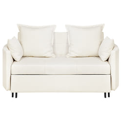Sofa Bed HOVIN Fabric Beige 2 Seater