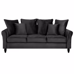 Sofa BORNHOLM Velvet Black 3 Seater