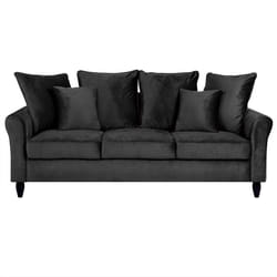 Sofa BORNHOLM Velvet Black 3 Seater