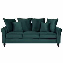 Sofa BORNHOLM Velvet Dark Green 3 Seater