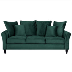 Sofa BORNHOLM Velvet Dark Green 3 Seater