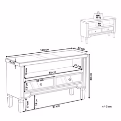 TV Stand NICEA Mirrored Silver