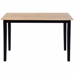 Dining Set HOUSTON Wood Brown/ Black 4 Seater