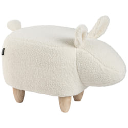 Animal Stool BUNNY Fabric Off-White