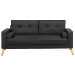 Sofa KALMAR Fabric Black 2 Seater