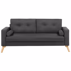 Sofa KALMAR Fabric Dark Grey 2 Seater