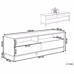 TV Stand SYDNEY Brown/ Black