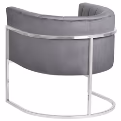 Armchair LARVIK Velvet Grey - Additional view 4