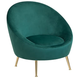 Velvet Accent Chair Emerald Green LANGA