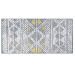 Area Rug 80 x 150 cm Grey with Yellow KARGI