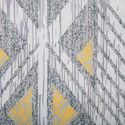 Area Rug 80 x 150 cm Grey with Yellow KARGI