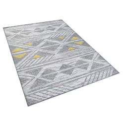 Area Rug 140 x 200 cm Grey with Yellow KARGI