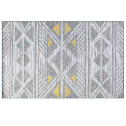 Area Rug 160 x 230 cm Grey with Yellow KARGI