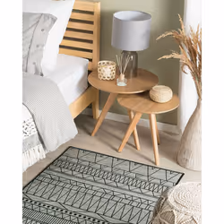 Area Rug Black and Grey 80 x 150 cm KEBAN