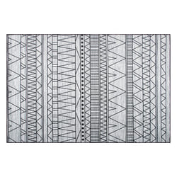 Area Rug Black and Grey 140 x 200 cm KEBAN