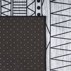 Area Rug Black and Grey 140 x 200 cm KEBAN