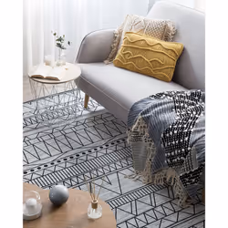 Area Rug Black and Grey 140 x 200 cm KEBAN - Additional view 4
