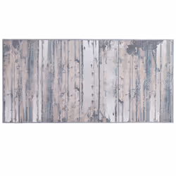 Area Rug 80 x 150 cm Grey and Beige DALLICA