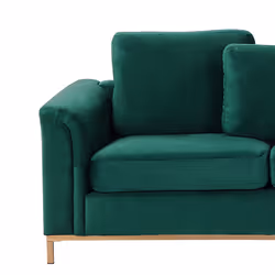 Corner Sofa OSLO Velvet Dark Green 4 Seater Left Hand - Additional view 5