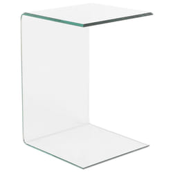 Side Table LOURDES Tempered Glass Transparent