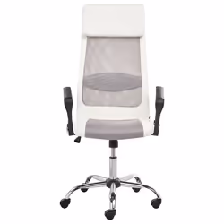 Office Chair Swivel PIONEER Faux Leather White