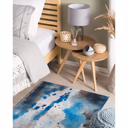 Area Rug 80 x 150 cm Blue and Grey BOZAT
