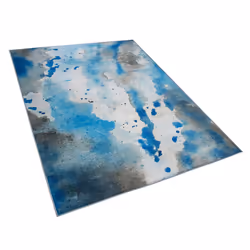 Area Rug 140 x 200 cm Blue and Grey BOZAT