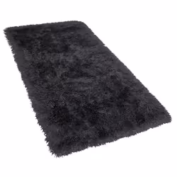 Shaggy Area Rug 80 x 150 cm Black CIDE