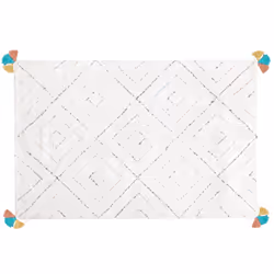Shaggy Area Rug 140 x 200 cm White KARTAL
