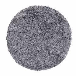 Shaggy Round Rug 140 cm Black and White CIDE