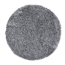 Shaggy Round Rug 140 cm Black and White CIDE