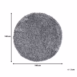 Shaggy Round Rug 140 cm Black and White CIDE - Additional view 4