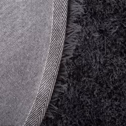 Shaggy Round Area Rug 140 cm Black CIDE